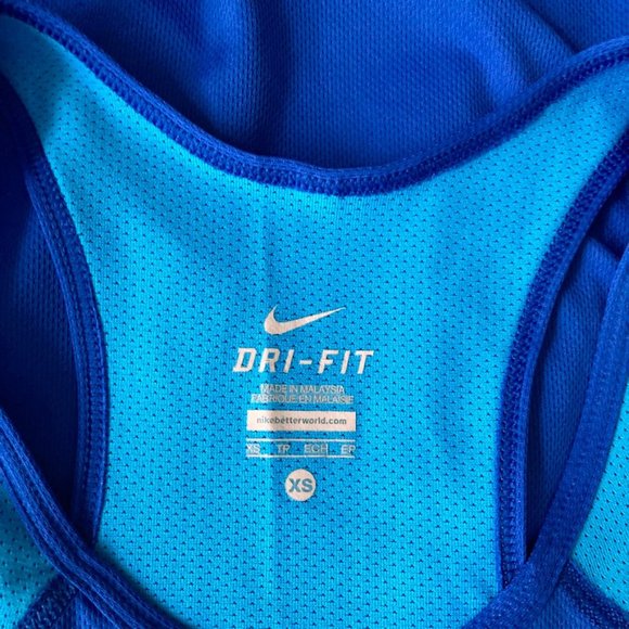 NIKE Dri Fit Racerback Blue Workout Top - Picture 7 of 7